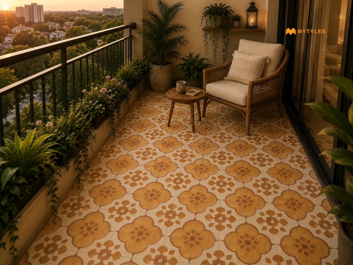 Moroccan Tiles For One Patterned Balcony Section
